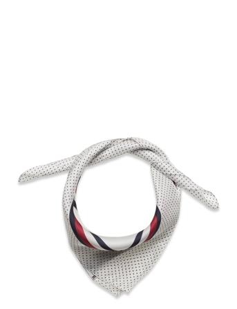 Th Feminine Tommy Bot Bandana Accessories Scarves Lightweight Scarves Hvit Tommy Hilfiger*Betinget Tilbud