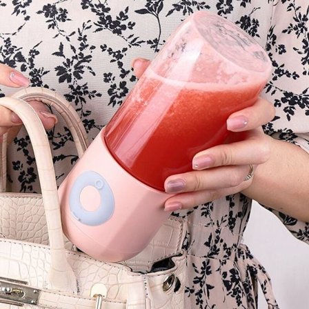 500ML kannettava tehosekoitin 6 terää Mini mehumaija USB sähköinen tehosekoitin Hedelmämehumaija Hedelmille ja vihanneksille Mehumaija Kone-A