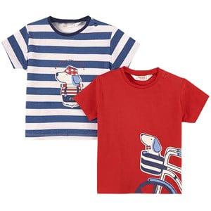 Mayoral 2-Pack Red/Blue T-Shirt - Tops - 4-6 months - Red