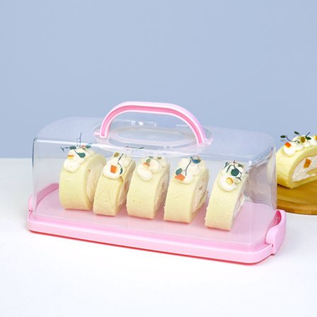 Cake and Pastry Container - 36 x 16 x 13 cm - Pink
