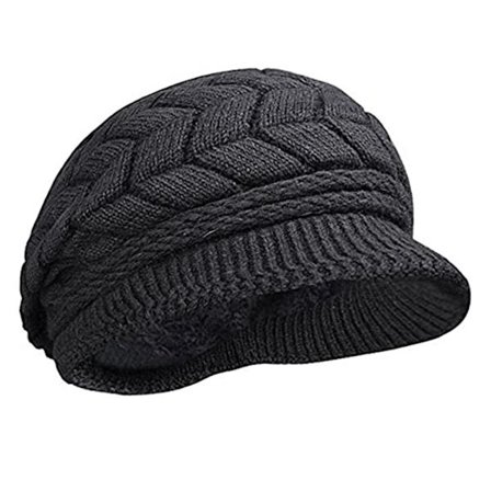 Talvi aurinkolippa pipo setti - Villaneulottu hiihtopipo duo