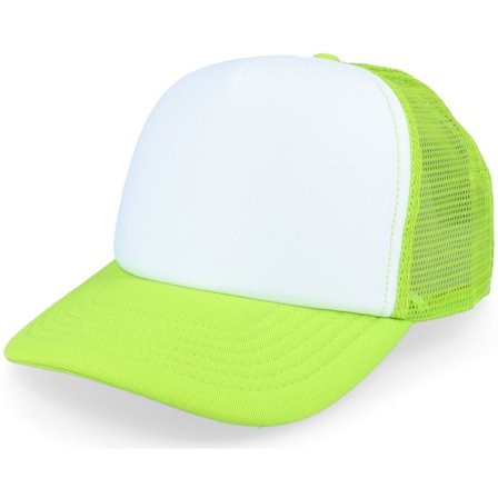 Beechfield - Grønn trucker Caps - Kids Limegreen/White Vintage Foam Trucker @ Hatstore