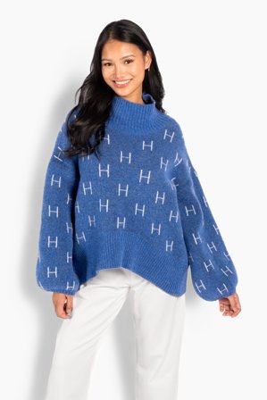 Hést FAM Short Sweater Dame - Blue Yonder - Size: 2