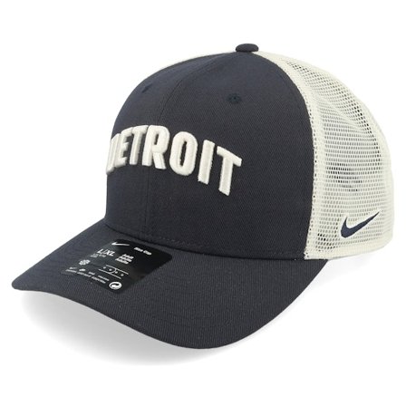 Nike MLB - Azul trucker Gorra - Detroit Tigers Dri-fit Rise Blue/Natural Trucker - Nike @ Hatstore