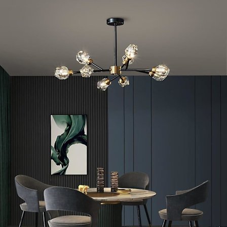 72cm Hengelampe Design Lysekrone Kobber Messing