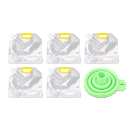 5 st Återanvändbara Transparenta Förvaringspåsar för Spannmål Ris Mjöl Nötter 2,5 kg