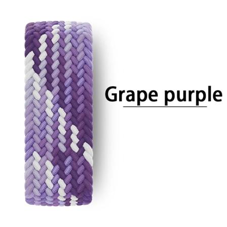 Flätad Solo Loop För Apple Watch Band 44mm 45mm 42mm 40mm 38mm 41mm Ultra 49mm armband correa iwatch series 9 7 8 5 SE 6 Rem Grape purple SS