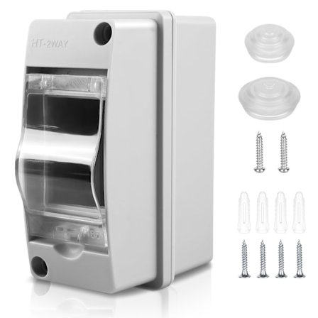 Utendørs Vanntett Elektrisk Boks: IP65 1 Gang Elektrisk Panel Vanntett Elektrisk Boks 2 Gang Elektrisk Boks for Veggstrømbryter.