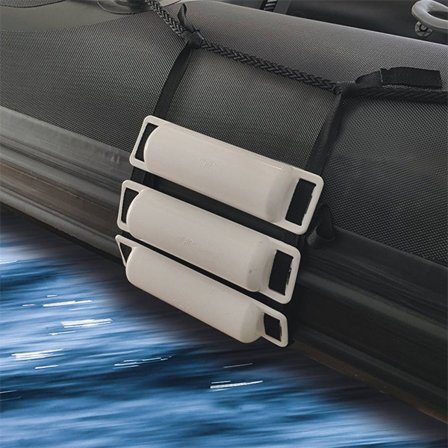 Gummibåtsfender White Half-moon