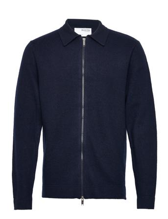 Slhbelo Ls Knit Zip Cardigan W Navy Selected Homme