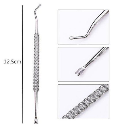 Længde 6 Dobbelt Endet Negle Corrector Neglebåndsskubber Pedicure Neglekunst Tilbehør