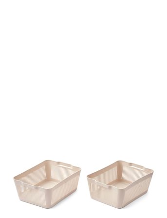 Liewood Makeeva Basket L 2-Pack - Cream - ONE SIZE