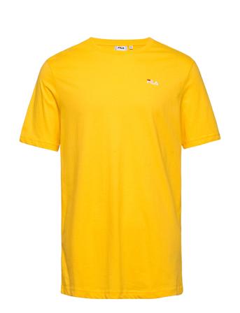 Men Unwind Tee T-shirts Short-sleeved Gul FILA*Betinget Tilbud