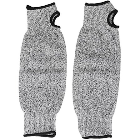 Kuttresistente ermer med tommelhull, armbeskyttelse, bittesikre, for tynn hud, anti-slitasje, sikkerhetsarmbeskyttelse for hage, kjøkken, 1 par