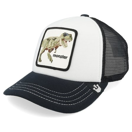 Goorin Bros. - Negro trucker Gorra - Kids Dino Kiddo Black White/Black A-Frame Trucker @ Hatstore