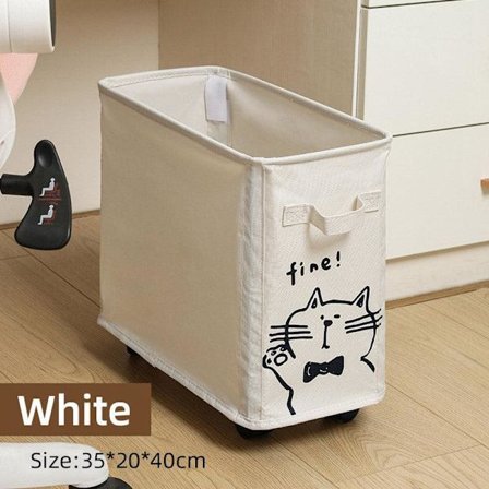 Opbevaringskurv med hjul, clip-on opbevaringsorganisator til hjemme- og kontorbrug