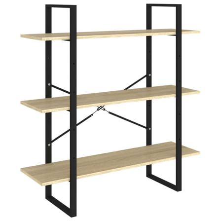 Vidaxl Bokhylla Sonoma-ek 100x30x105 Cm Spånskiva Brun