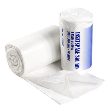 RELINE Papperskorgspåse 30L vit HD 100/rl - Lyreco - Städ och hygien - Påsar och säckar - Papperskorgspåsar