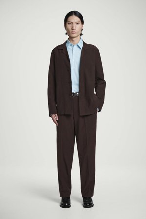 COS Homme Chemise Habillée Slim En Popeline in Bleu