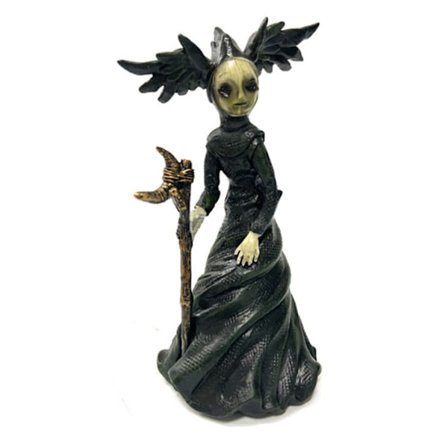Nightmare Witch Resin Håndværk Halloween Heks Have Dekoration Hjemme Have Ornamenter (Hekse Stav)