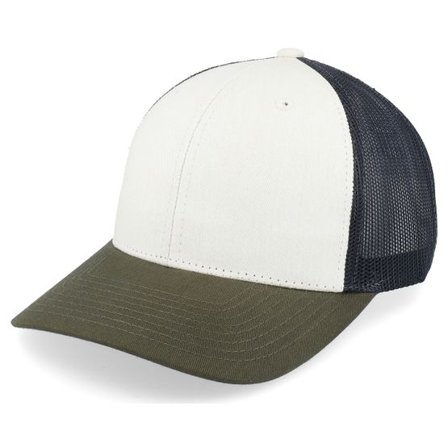 Equip - Vit trucker Keps - Ivory/Dark Mesh/Black Trucker @ Hatstore