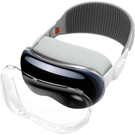 Gjennomsiktig deksel for Vision Pro, beskyttelsesdeksel for Vision Pro VR-hodesett, gjennomsiktig TPU-beskyttelse for Apple Vision Pro-støtfangere