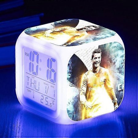 Cristiano Ronaldo Herätyskello Jalkapallon MM-liigaan, Pieni Herätyskello Luovalla Led-näytöllä Eri Tyyleissä - WELLNGS