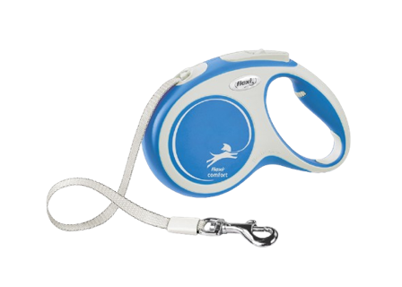 Flexi - Rullebånd New Comfort Tape, 5m, M, maks 25kg, Blå - Hund - Halsbånd - ZOO.no