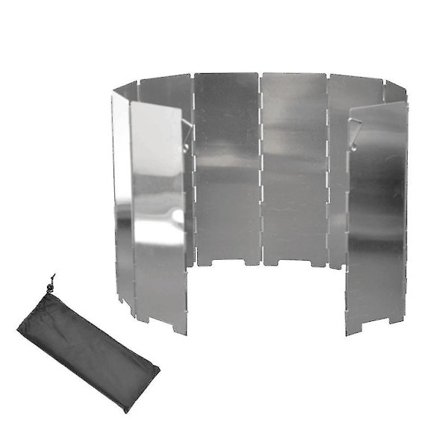 10 stk/sett utendørs grill vindskjerm aluminium vindskjerm grill sammenleggbar komfyr vindskjerm vindskjerm for camping piknik