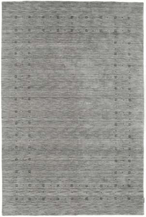 Tapis De Laine Uni Loribaf Loom Fine Delta Gris Oeko-Tex