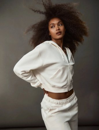 New Balance Linear Heritage Fleece Full Zip - Cream - XL