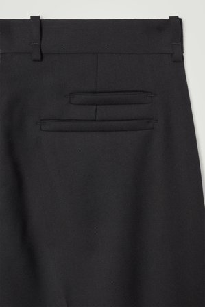 COS Men's Pantaloni Affusolati Con Risvolto in Nero