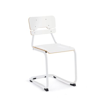Klassenzimmerstuhl LEGERE I, H 450 mm, weiß, weiß