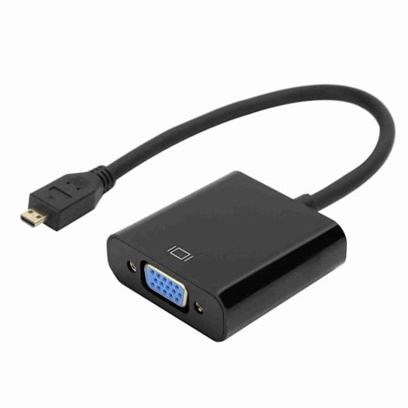 Micro HDMI til VGA Video Converter Adapter 1080P til Raspberry Pi 4B med Strømforsyningsfunktion Micro HDMI til VGA