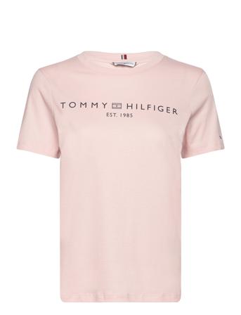 Reg Corp Logo C-Nk Ss T-shirts & Tops Short-sleeved Rosa Tommy Hilfiger*Betinget Tilbud