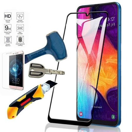 Skyddsglas - MÄRKE - Samsung Galaxy A20e - Härdat Glas - Stötsäkert - Rep-säkert
