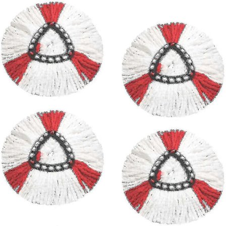 4-delars Ersättningshuvud För Mopp 2 I 1 Ersättningshuvud För Turbomopp[PB]