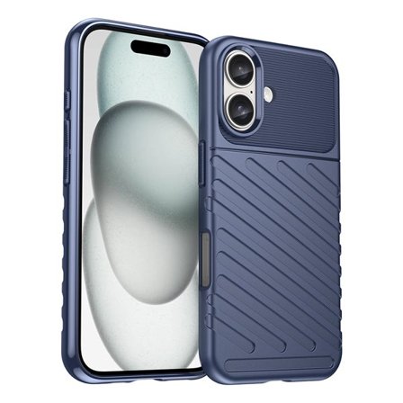 Thunder Case for iPhone 16 Plus silikonveske - blå