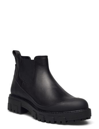 Axel Lowchbootie-C Shoes Boots Ankle Boots Ankle Boot - Flat Svart HUGO