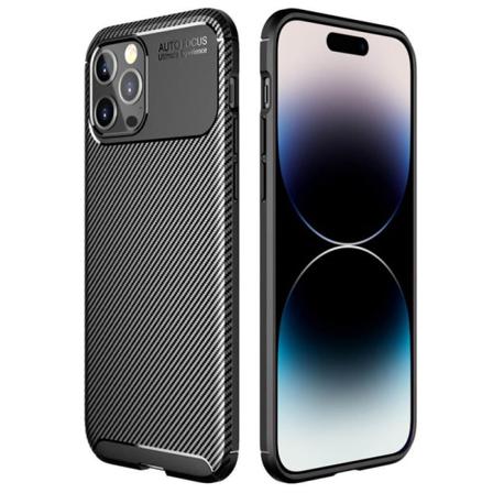 Carbon Silikon Skal Apple Iphone 14 Pro - Svart
