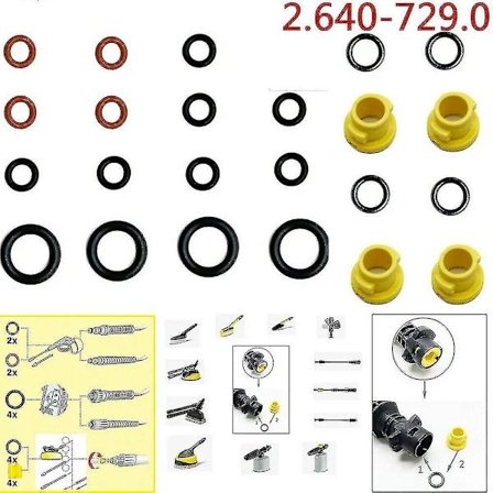 20 stk Karcher K2 K3 K4 K5 K6 K7 høytrykksvasker tetningsring O-ring tetning 2.640-729.0