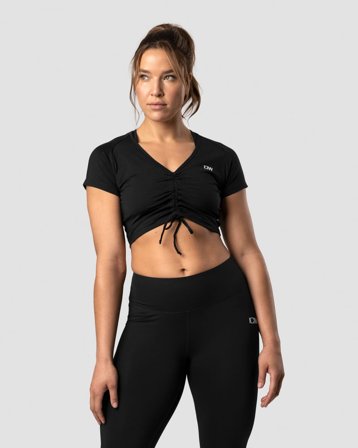 Scrunch T-shirt Black Wmn