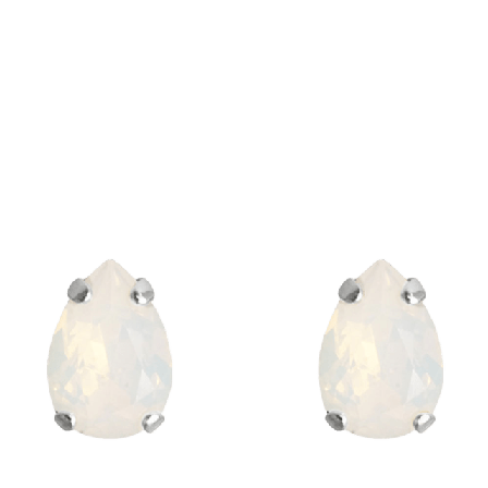 Caroline Svedbom Petite Drop Stud Earrings White Opal Smycken & klockor Dam Silver ONESIZE