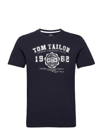 Logo Tee T-shirt Blå Tom Tailor