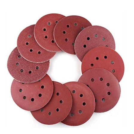 Flockad sandpapper slipning ark bak flockning skiva sandpapper gas kvarn flockning sandpapper 5 tum 125 mm, 40 mesh