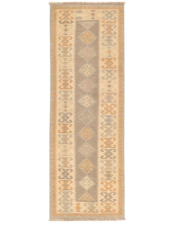 Tapis Persan Clair Nomad Kilim 88X250 De Couloir Orange/Beige (Laine, Perse/Iran)