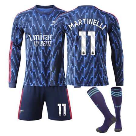 25-26 Arsenal udebanetrøjesæt med lange ærmer (med sokker)