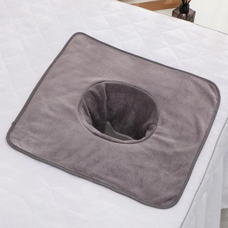 35*35cm Beauty SPA Massagebord Planking Ansigtshåndklæde med hul Gray one size