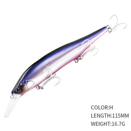synkende Minnow Baits Fiskekroge H H