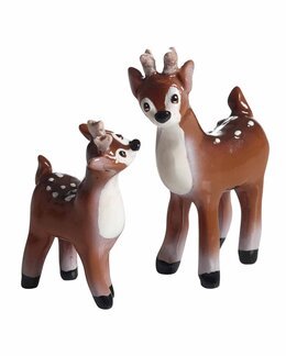 Deko Bambi 2-pak Håndmalet Brun